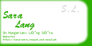 sara lang business card